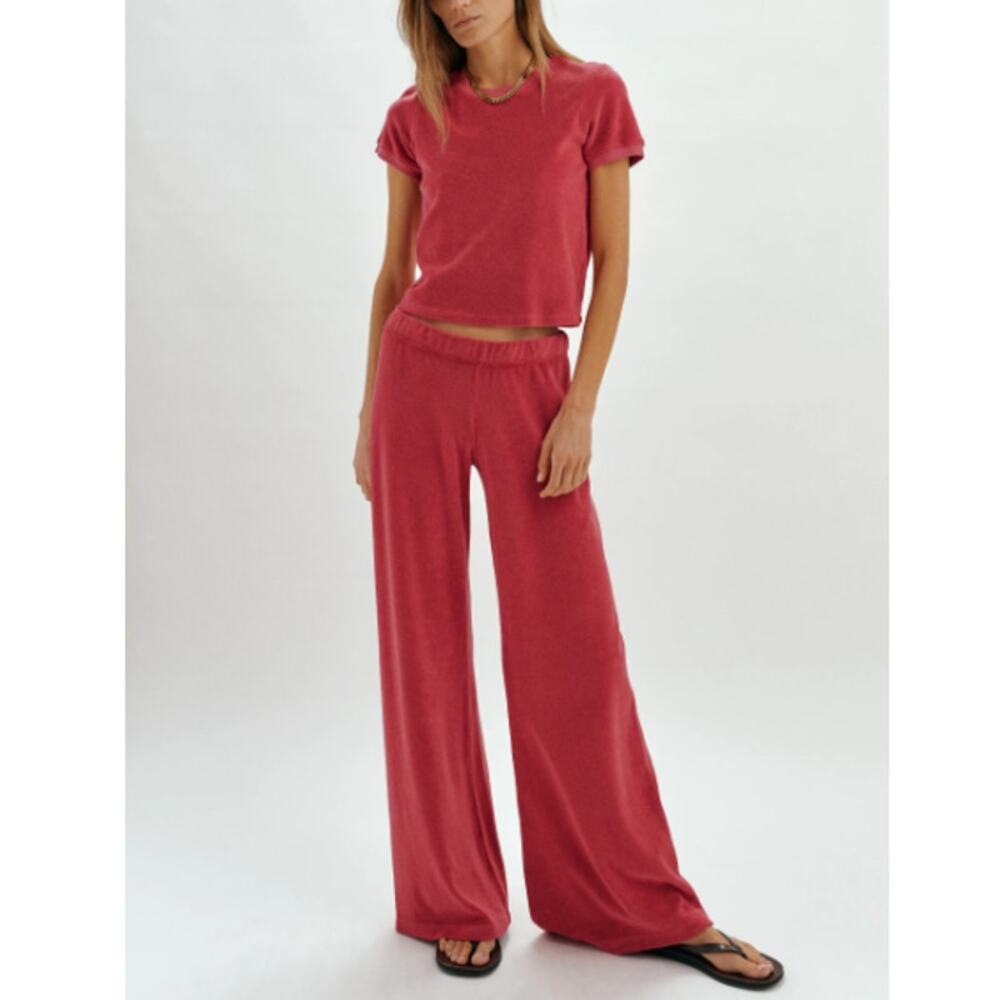 Suzie Kondi Women's Framboise Terry Capri Tee Size L - Picture 12 of 13